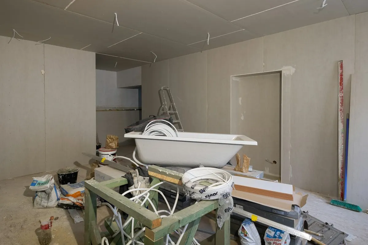 Chantier de rénovation coordonné par un maître d'œuvre